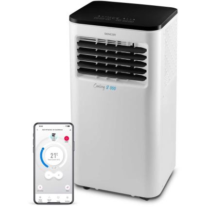 Sencor - Condizionatore d'aria mobile Smart 3in1 comprensivo di accessori completi 805W/230V 8000 BTU Wi-Fi + telecomando