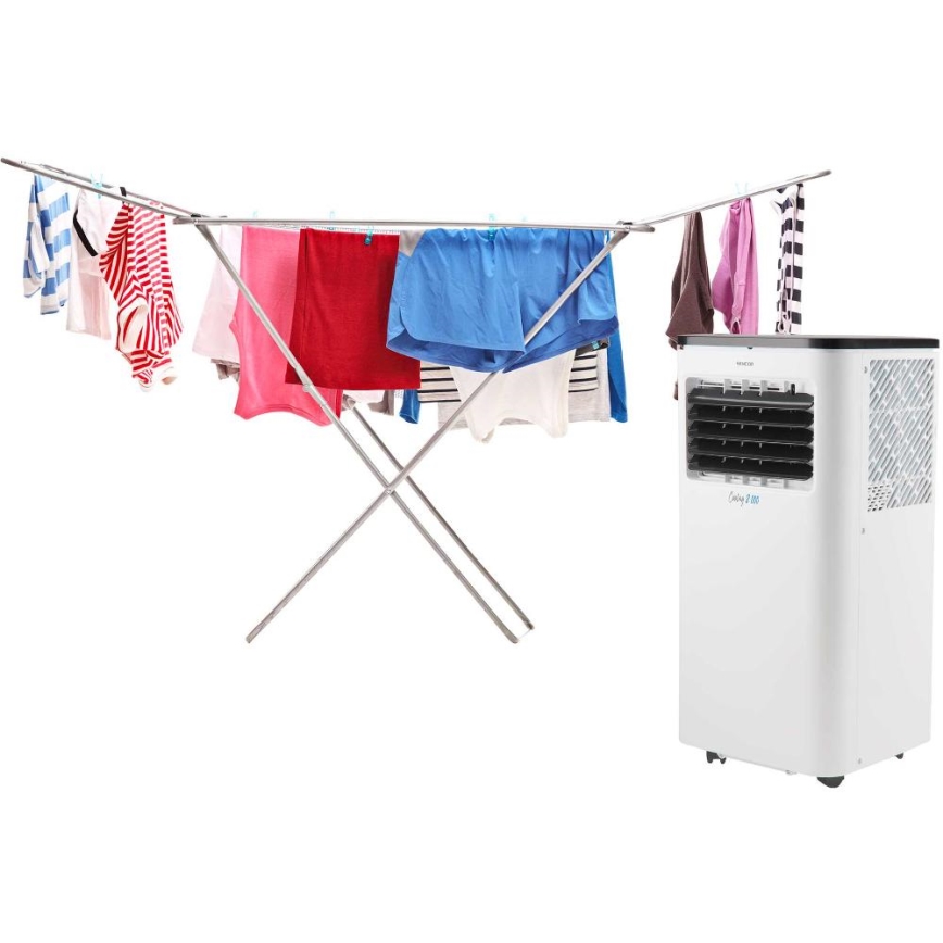 Sencor - Condizionatore d'aria mobile Smart 3in1 comprensivo di accessori completi 805W/230V 8000 BTU Wi-Fi + telecomando