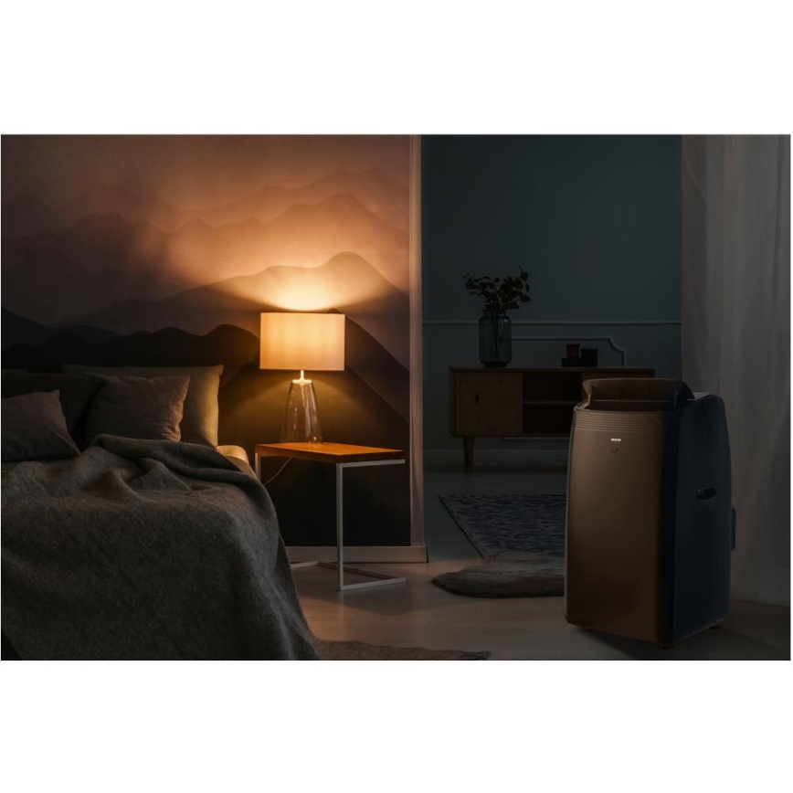 Sencor - Condizionatore mobile smart včetně kompletního příslušenství 900W/230V 9000 BTU Wi-Fi nero + telecomando