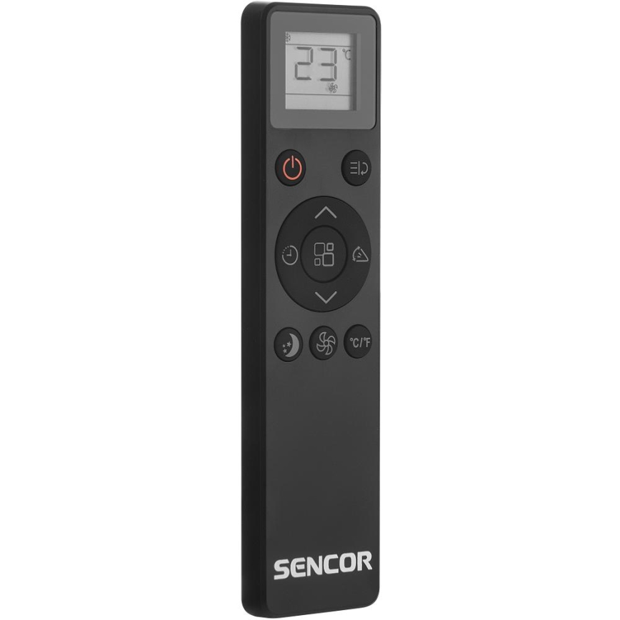 Sencor - Condizionatore mobile smart včetně kompletního příslušenství 900W/230V 9000 BTU Wi-Fi nero + telecomando