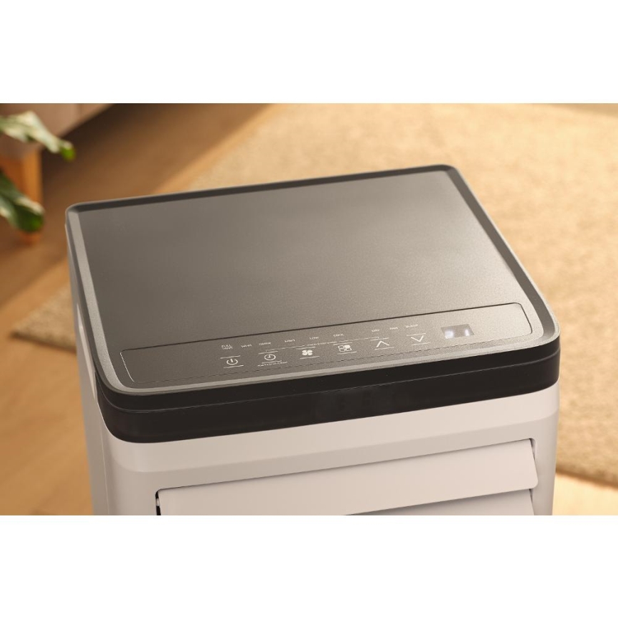 Sencor - Condizionatore portatile intelligente 3 in 1 con kit completo di accessori 760W/230V 7000 BTU Wi-Fi bianco + telecomando