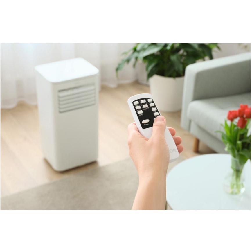 Sencor - Condizionatore d'aria portatile intelligente 3-in-1 con accessori completi 760W/230V 7000 BTU Wi‑Fi + telecomando
