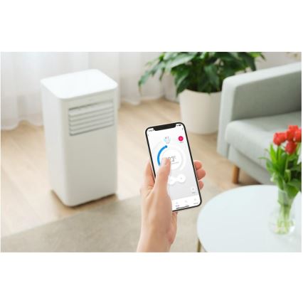 Sencor - Condizionatore d'aria portatile intelligente 3-in-1 con accessori completi 760W/230V 7000 BTU Wi‑Fi + telecomando