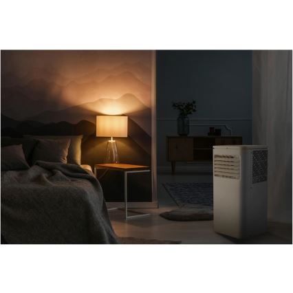 Sencor - Condizionatore d'aria portatile intelligente 3-in-1 con accessori completi 760W/230V 7000 BTU Wi‑Fi + telecomando