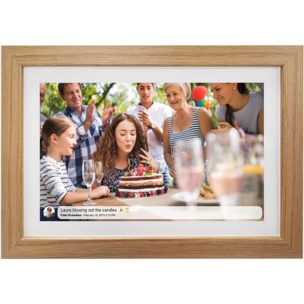 Sencor - Cornice digitale 10,1 con altoparlante integrato 230V Wi-Fi rovere