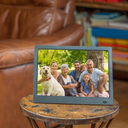 Sencor - Cornice digitale 13,3 con altoparlante 230V, antracite + telecomando