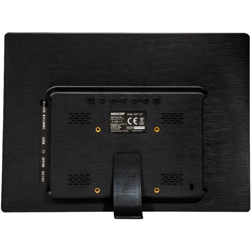 Sencor - Cornice digitale 13,3 con altoparlante 230V, antracite + telecomando