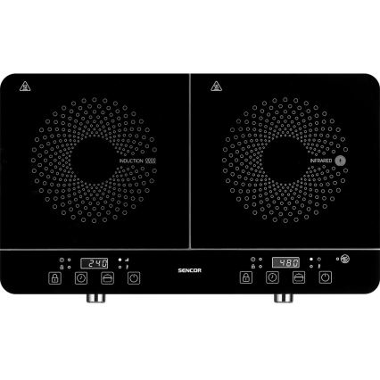 Sencor - Cucina a induzione bizona con display LCD 3400W/230V