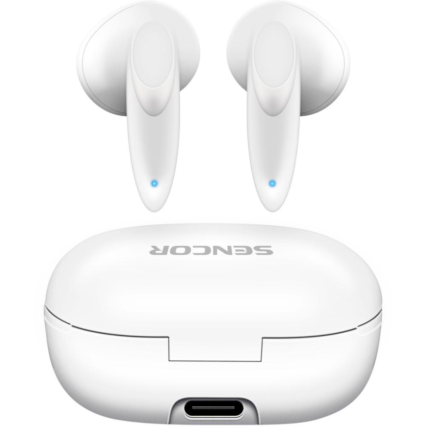 Sencor - Cuffie wireless 230 mAh + 2x 25 mAh IPX4 bianco