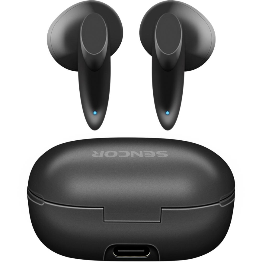 Sencor - Cuffie wireless 230 mAh + 2x 25 mAh IPX4 nero