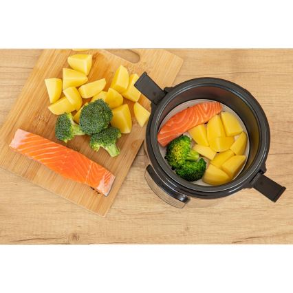 Sencor - Cuociriso multifunzione 350W/230V 0,6 l acciaio inox/nero