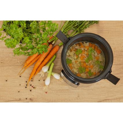 Sencor - Cuociriso multifunzione 350W/230V 0,6 l acciaio inox/nero