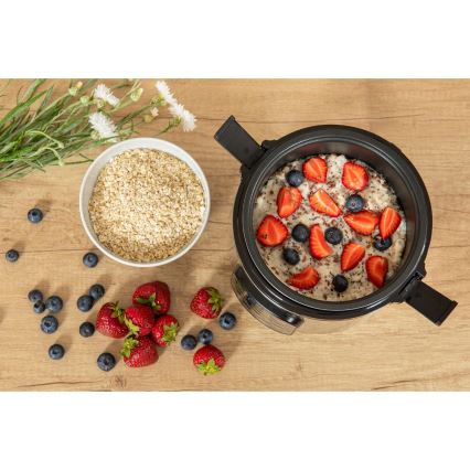 Sencor - Cuociriso multifunzione 350W/230V 0,6 l acciaio inox/nero