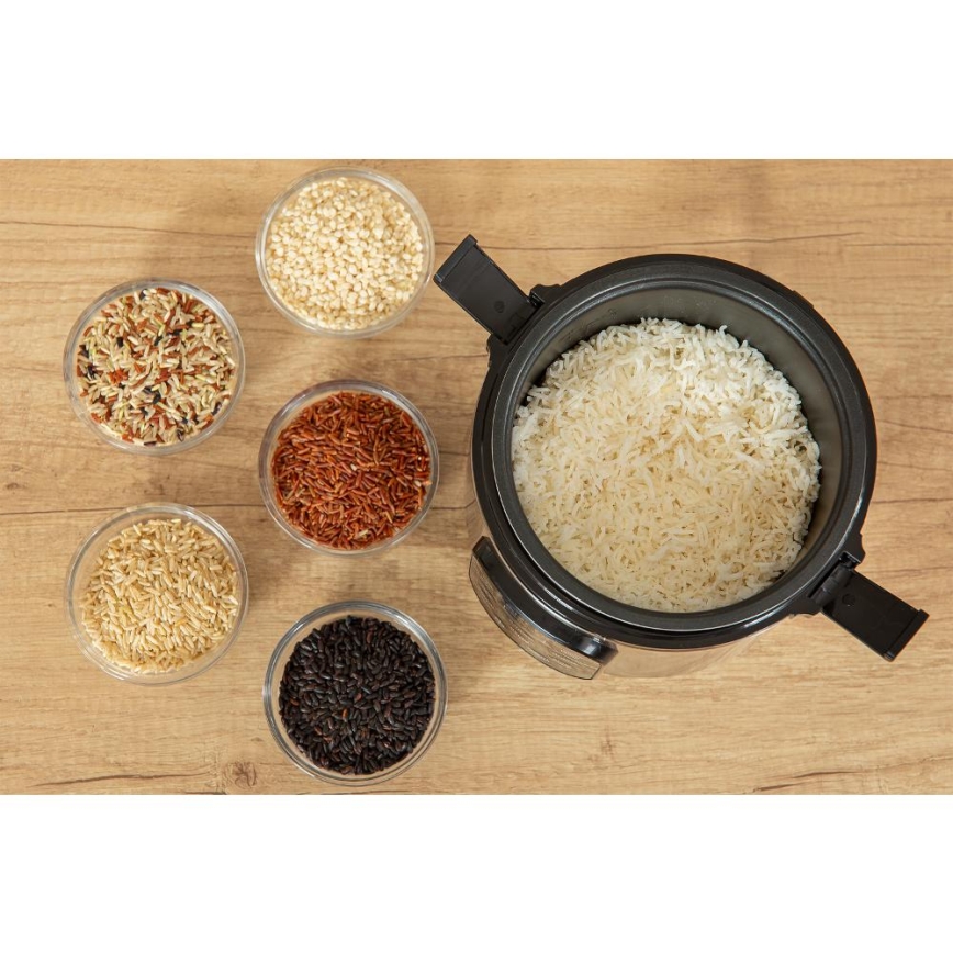 Sencor - Cuociriso multifunzione 350W/230V 0,6 l acciaio inox/nero