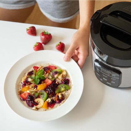 Sencor - Cuociriso multifunzione 350W/230V 0,6 l acciaio inox/nero