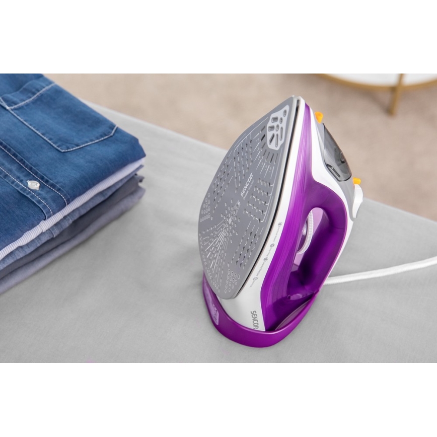 Sencor - Ferro da stiro a vapore 2400W/230V viola/bianco