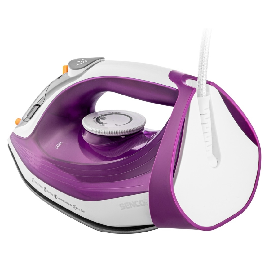 Sencor - Ferro da stiro a vapore 2400W/230V viola/bianco