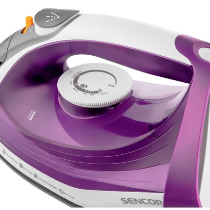 Sencor - Ferro da stiro a vapore 2400W/230V viola/bianco