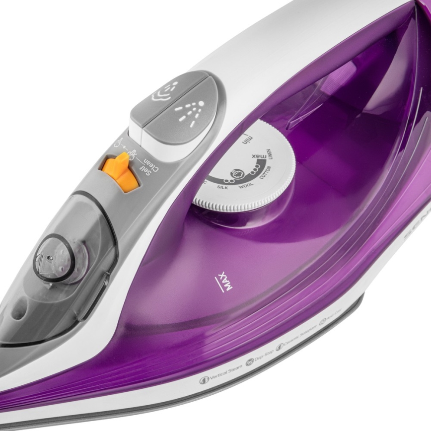 Sencor - Ferro da stiro a vapore 2400W/230V viola/bianco