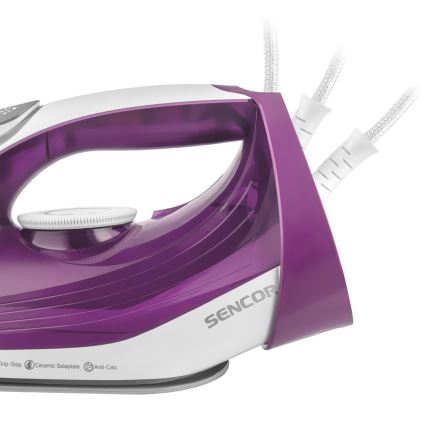 Sencor - Ferro da stiro a vapore 2400W/230V viola/bianco
