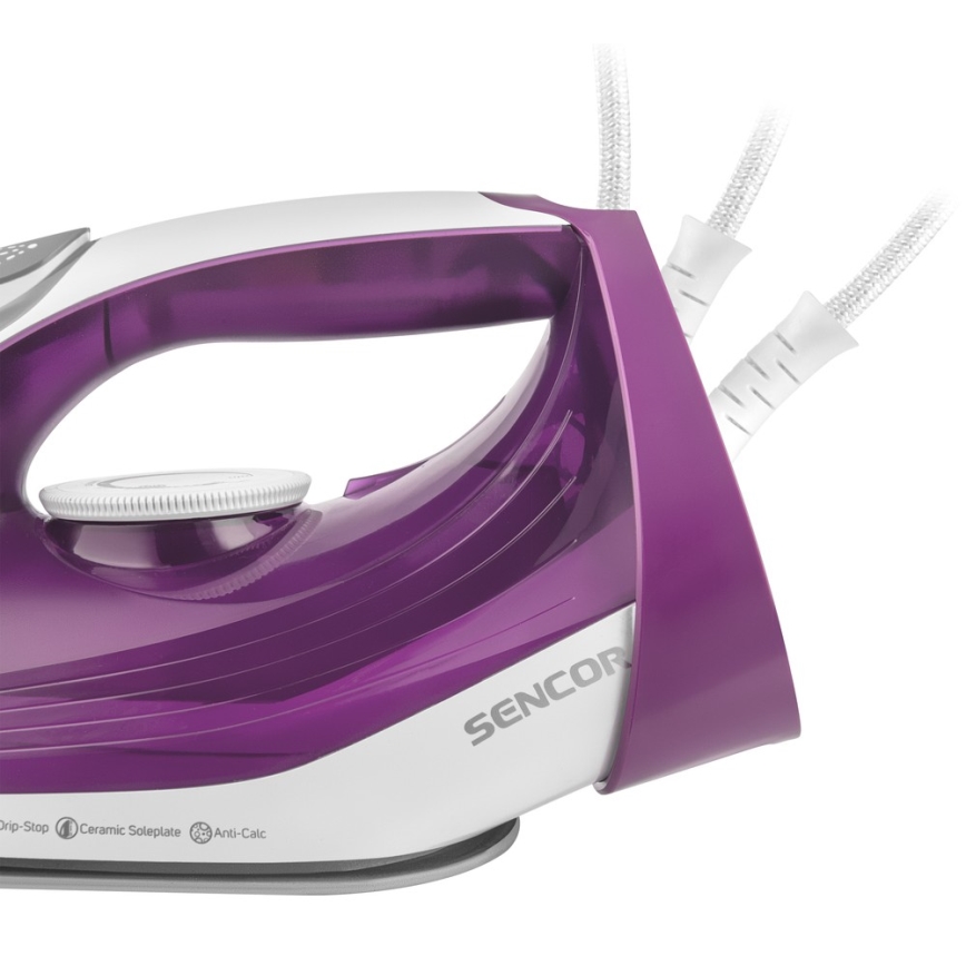 Sencor - Ferro da stiro a vapore 2400W/230V viola/bianco