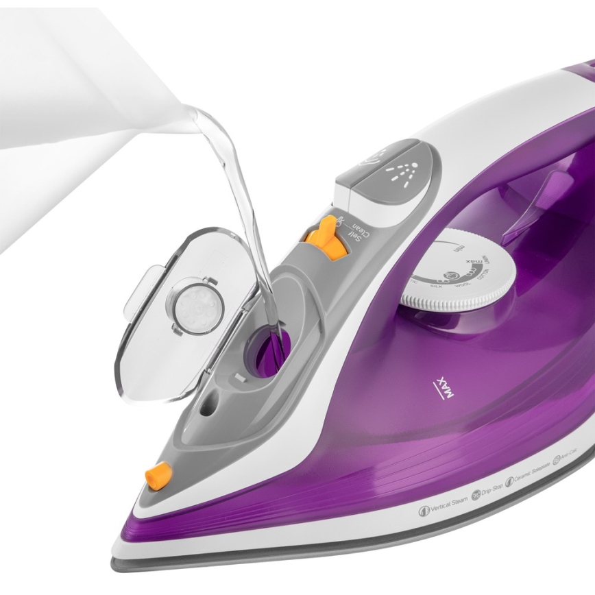 Sencor - Ferro da stiro a vapore 2400W/230V viola/bianco