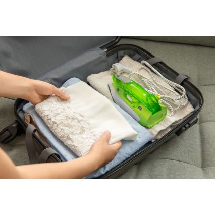 Sencor - Ferro da stiro a vapore da viaggio 1100W/115V/230V verde