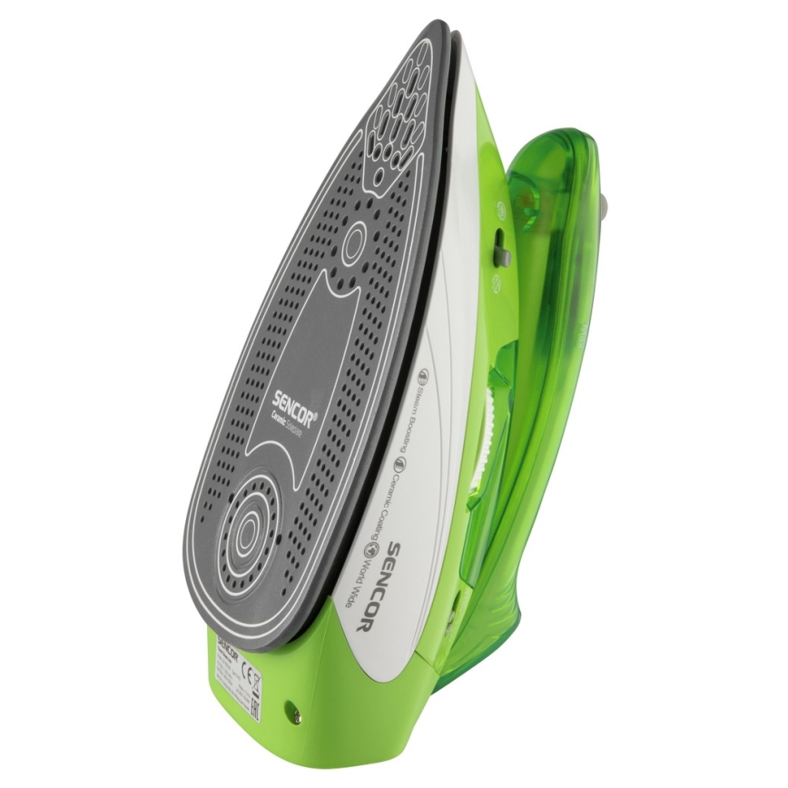 Sencor - Ferro da stiro a vapore da viaggio 1100W/115V/230V verde