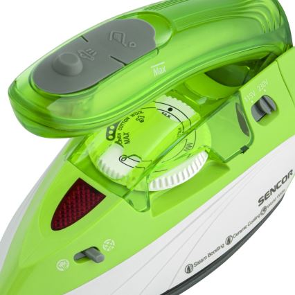 Sencor - Ferro da stiro a vapore da viaggio 1100W/115V/230V verde