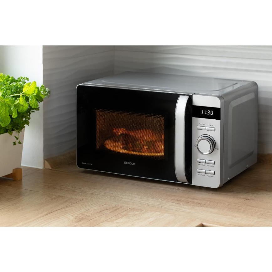 Sencor - Forno a microonde 800 W / 230 V, 17 L, argento