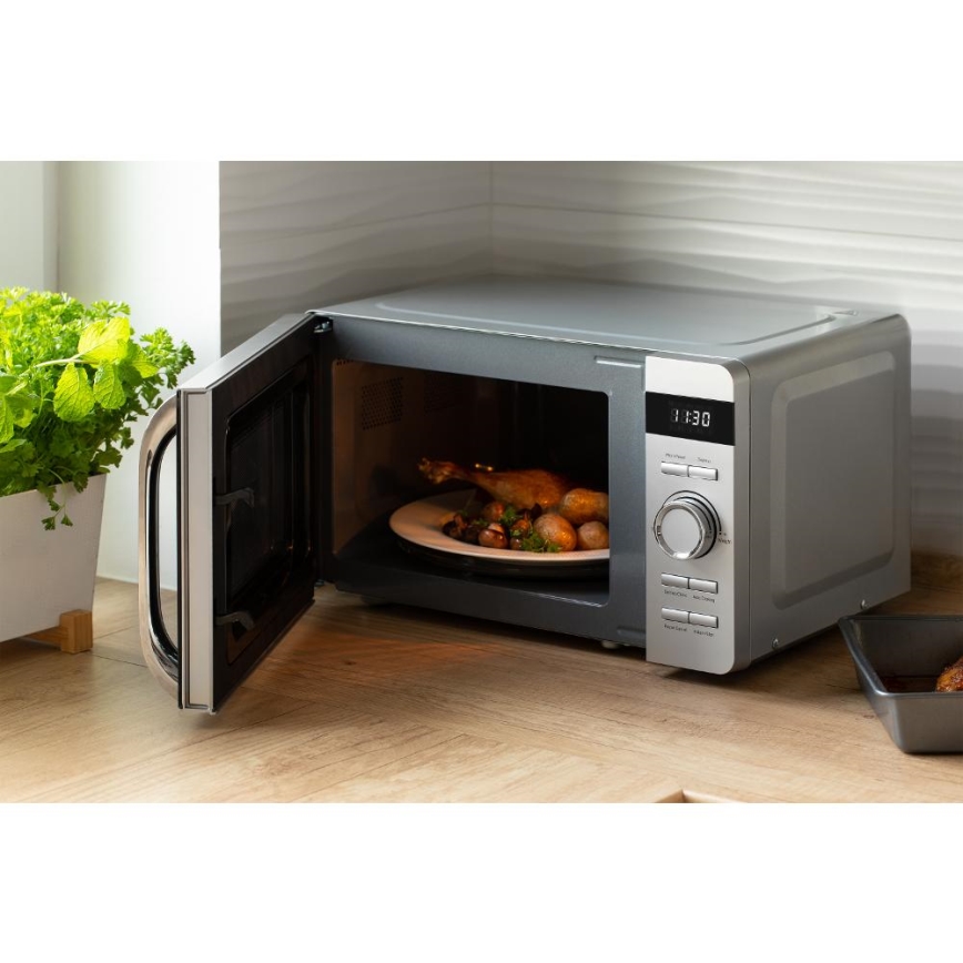 Sencor - Forno a microonde 800 W / 230 V, 17 L, argento