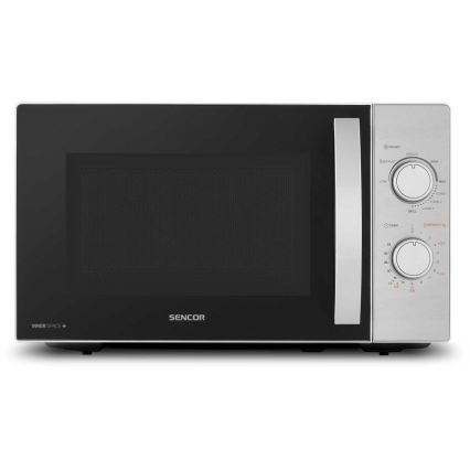 Sencor - Forno a microonde con funzione grill 700W/1000W/230V 20 l cromo opaco