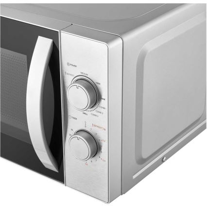 Sencor - Forno a microonde con funzione grill 700W/1000W/230V 20 l cromo opaco