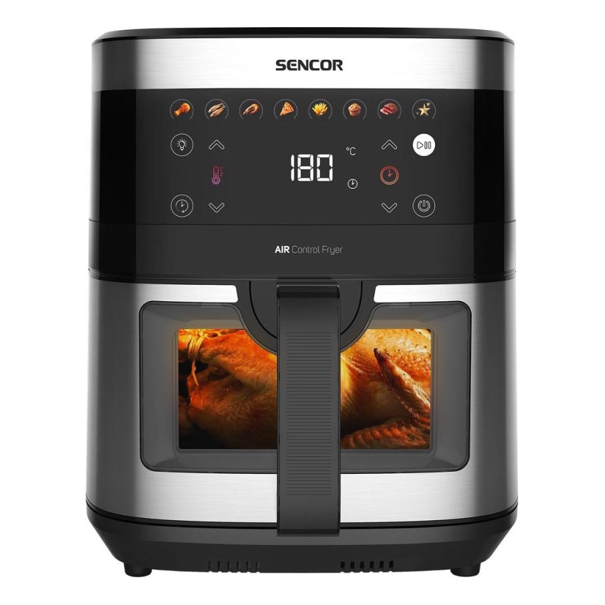 Sencor - Friggitrice a d'aria 9 l 1700W/230V nero/cromo opaco