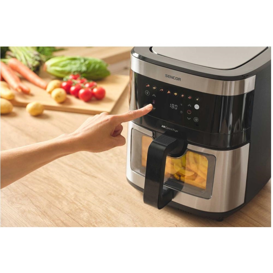Sencor - Friggitrice a d'aria 9 l 1700W/230V nero/cromo opaco