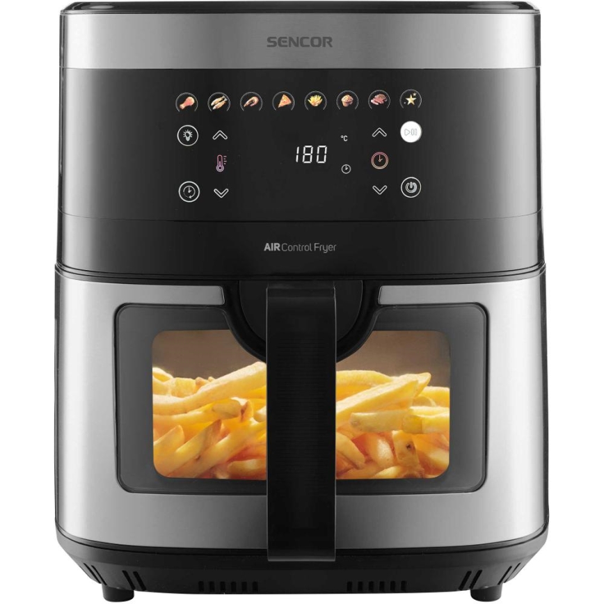 Sencor - Friggitrice a d'aria 9 l 1700W/230V nero/cromo opaco