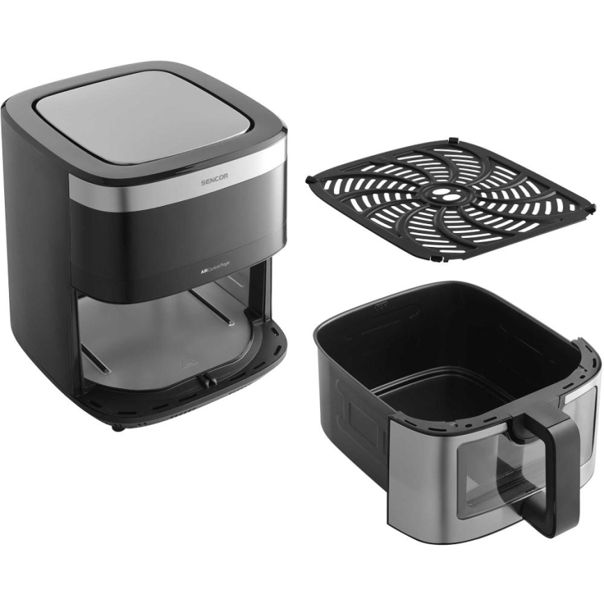 Sencor - Friggitrice a d'aria 9 l 1700W/230V nero/cromo opaco