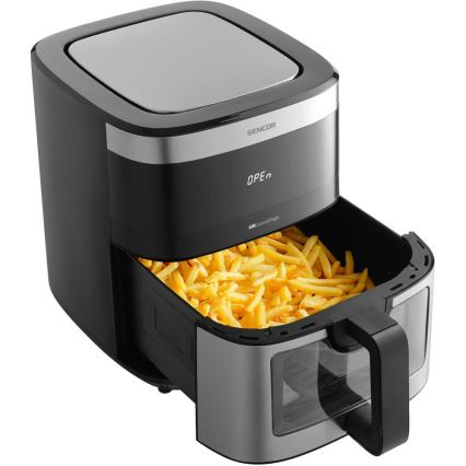 Sencor - Friggitrice a d'aria 9 l 1700W/230V nero/cromo opaco