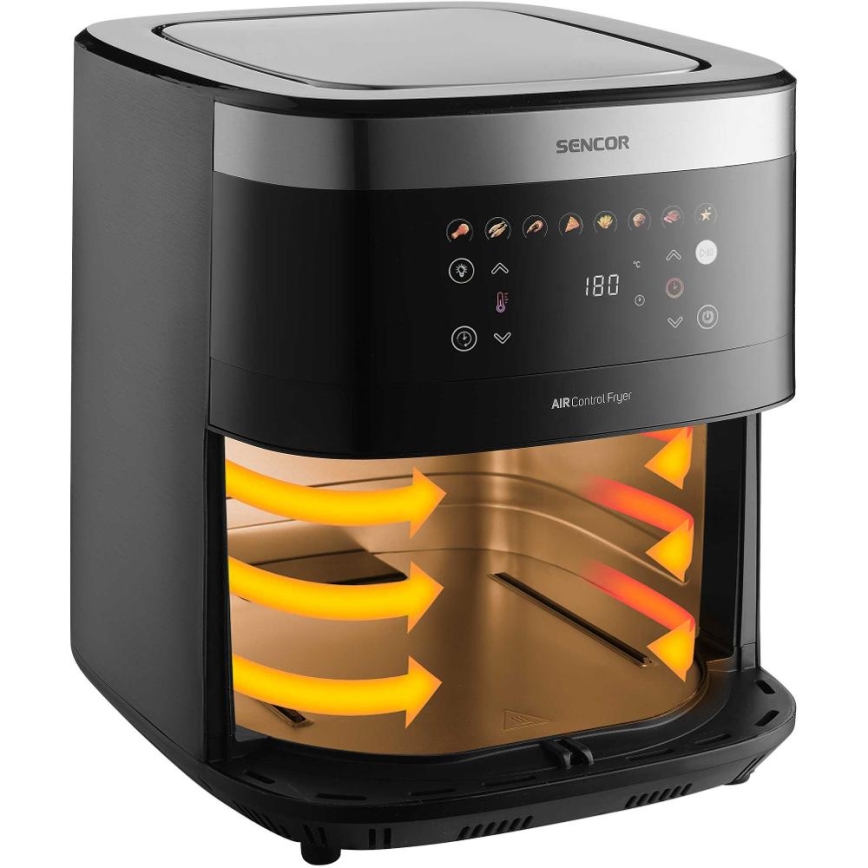 Sencor - Friggitrice a d'aria 9 l 1700W/230V nero/cromo opaco