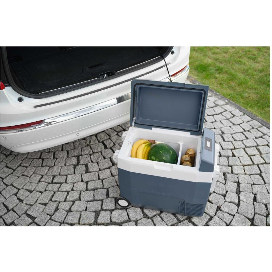 Sencor - Frigorifero portatile per auto a compressore 55 l 70W/12V/230V blu/bianco