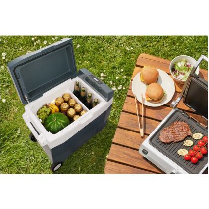 Sencor - Frigorifero portatile per auto a compressore 55 l 70W/12V/230V blu/bianco