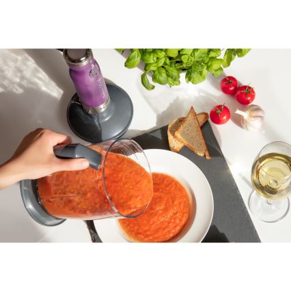 Sencor - Frullatore a immersione 4in1 1200W/230V acciaio inox/viola