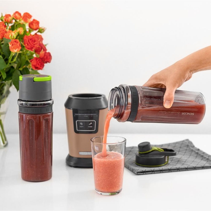 Sencor - Frullatore per smoothie con accessori 800W/230V ramato
