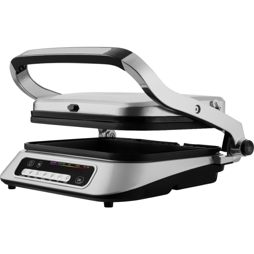 Sencor - Griglia a contatto 2100W/230V cromo opaco