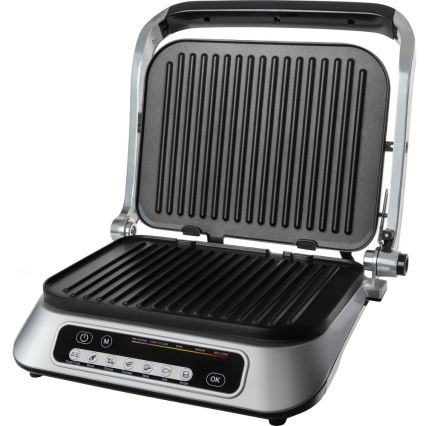 Sencor - Griglia a contatto 2100W/230V cromo opaco