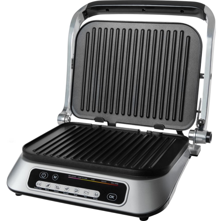 Sencor - Griglia a contatto 2100W/230V cromo opaco