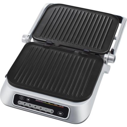 Sencor - Griglia a contatto 2100W/230V cromo opaco