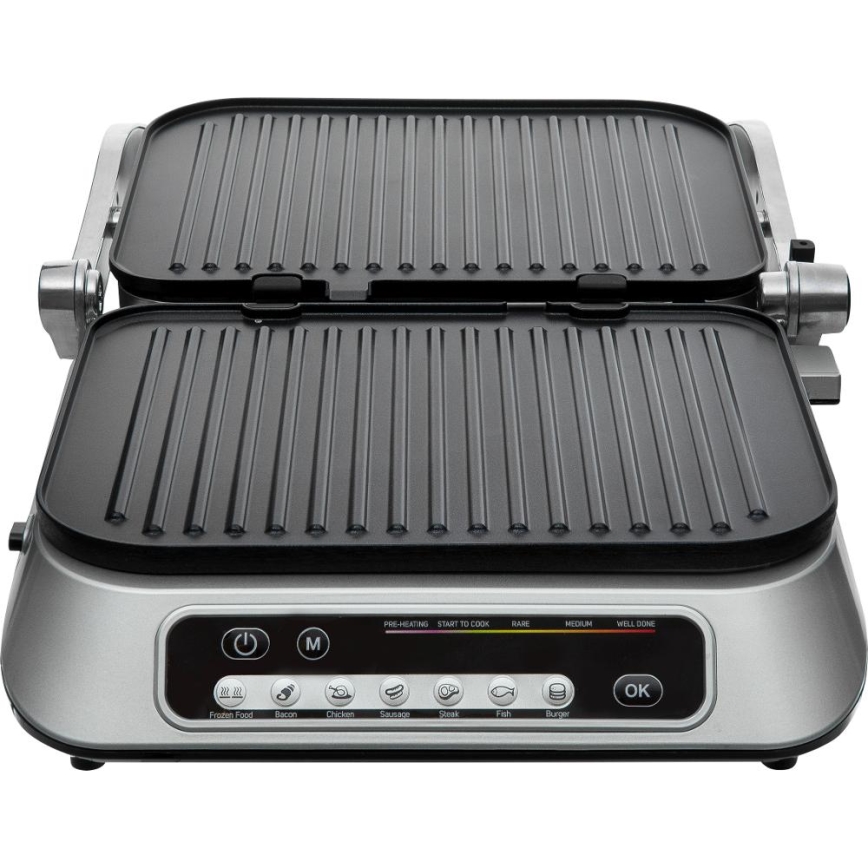 Sencor - Griglia a contatto 2100W/230V cromo opaco