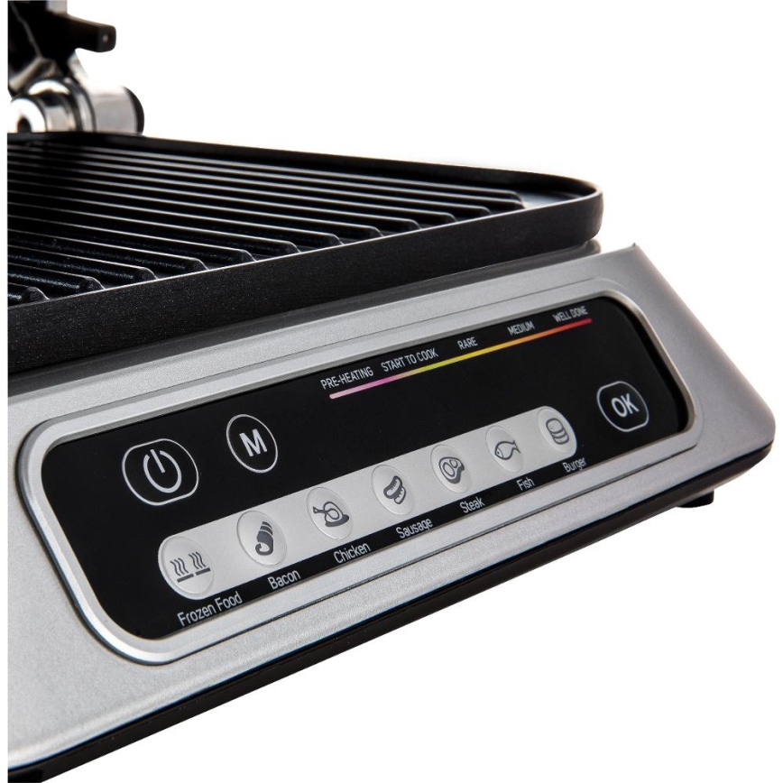 Sencor - Griglia a contatto 2100W/230V cromo opaco