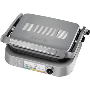 Sencor - Griglia a contatto 2100W/230V cromo opaco
